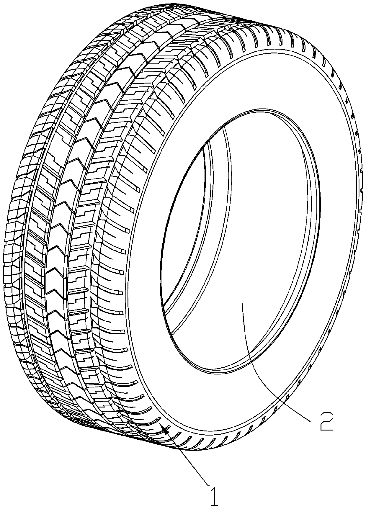 Non-pneumatic tire with variable contact area