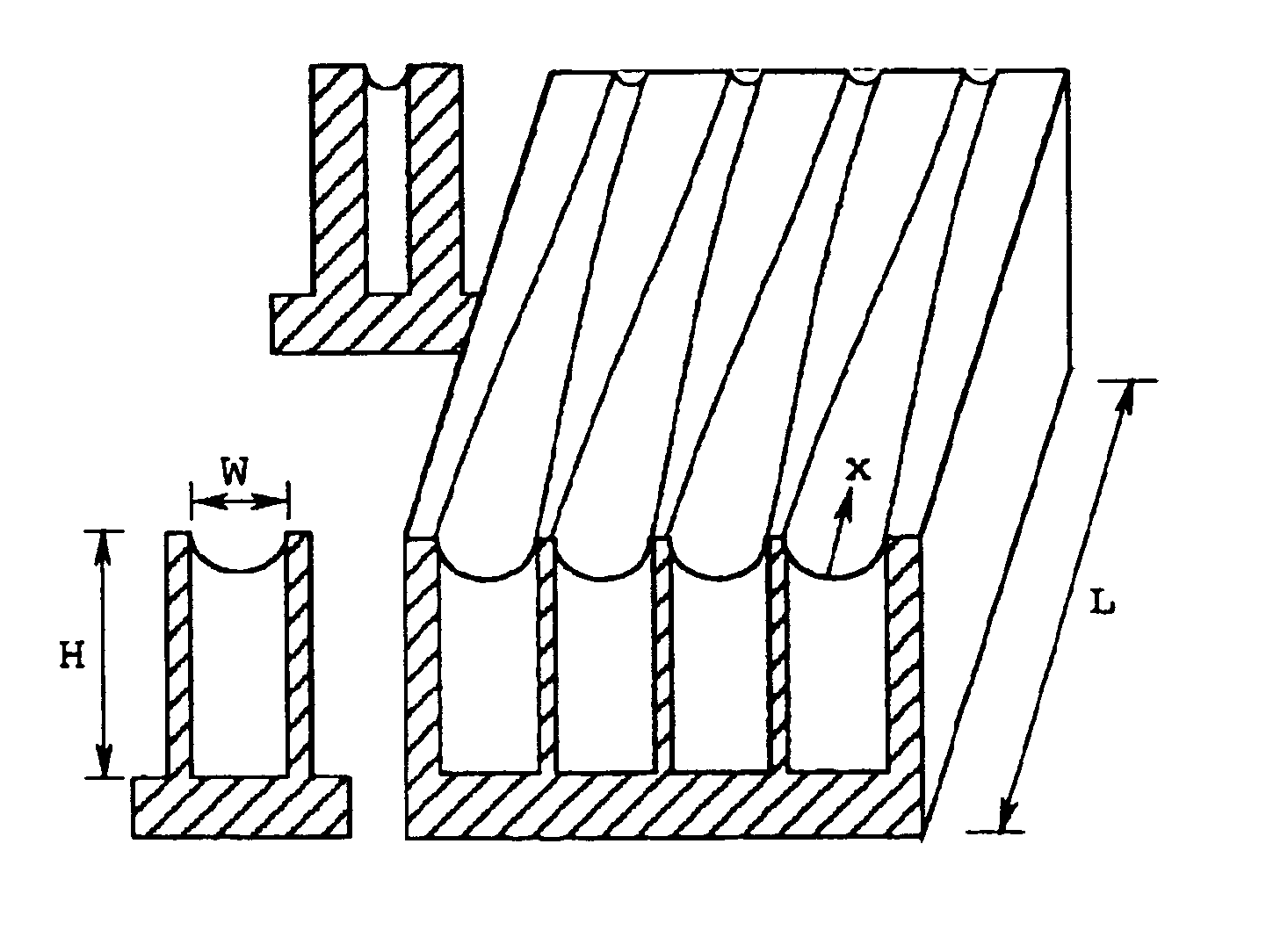 Axially tapered and bilayer microchannels for evaporative coolling devices