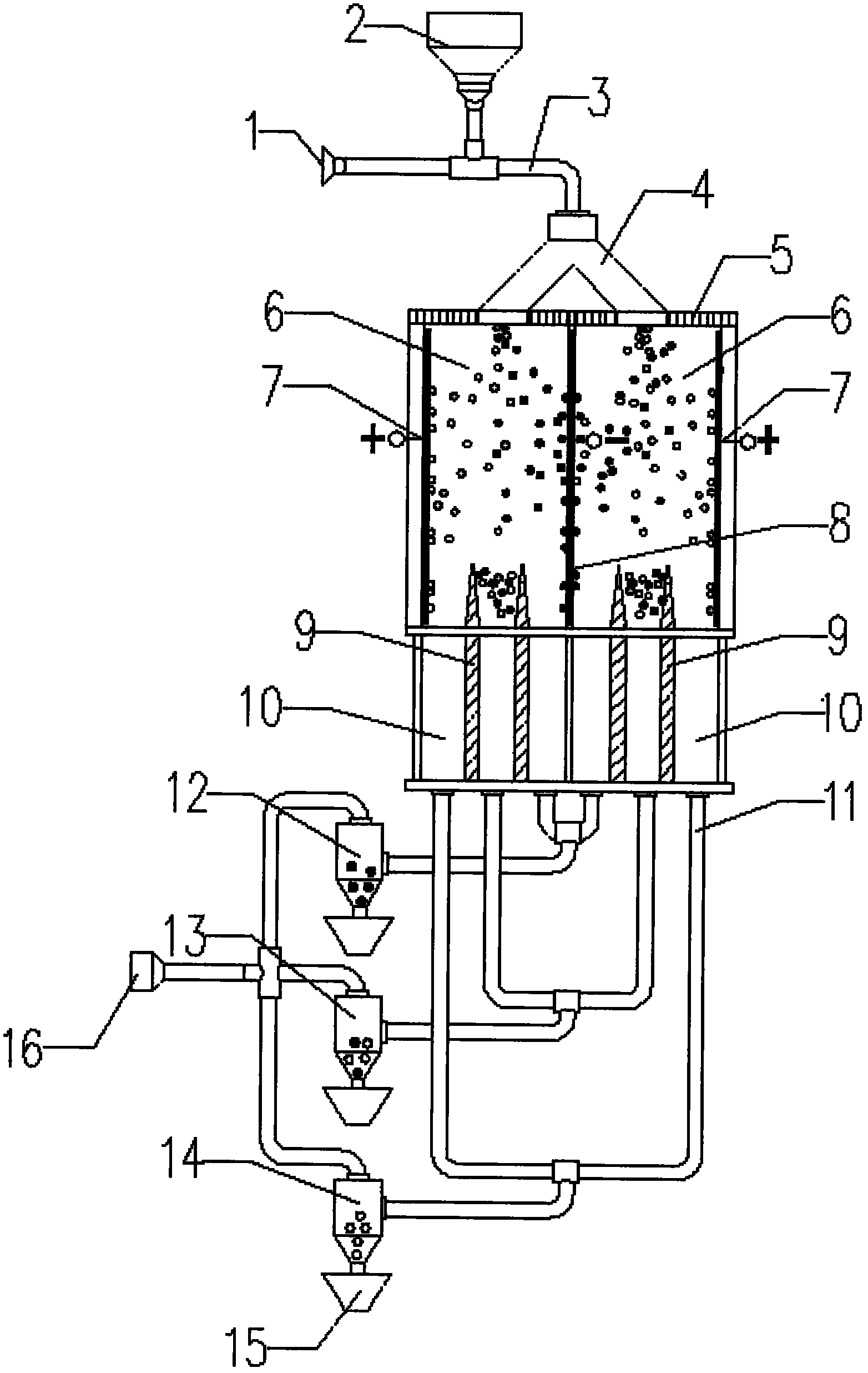 Device for preparing cement water reducing agent by physical method