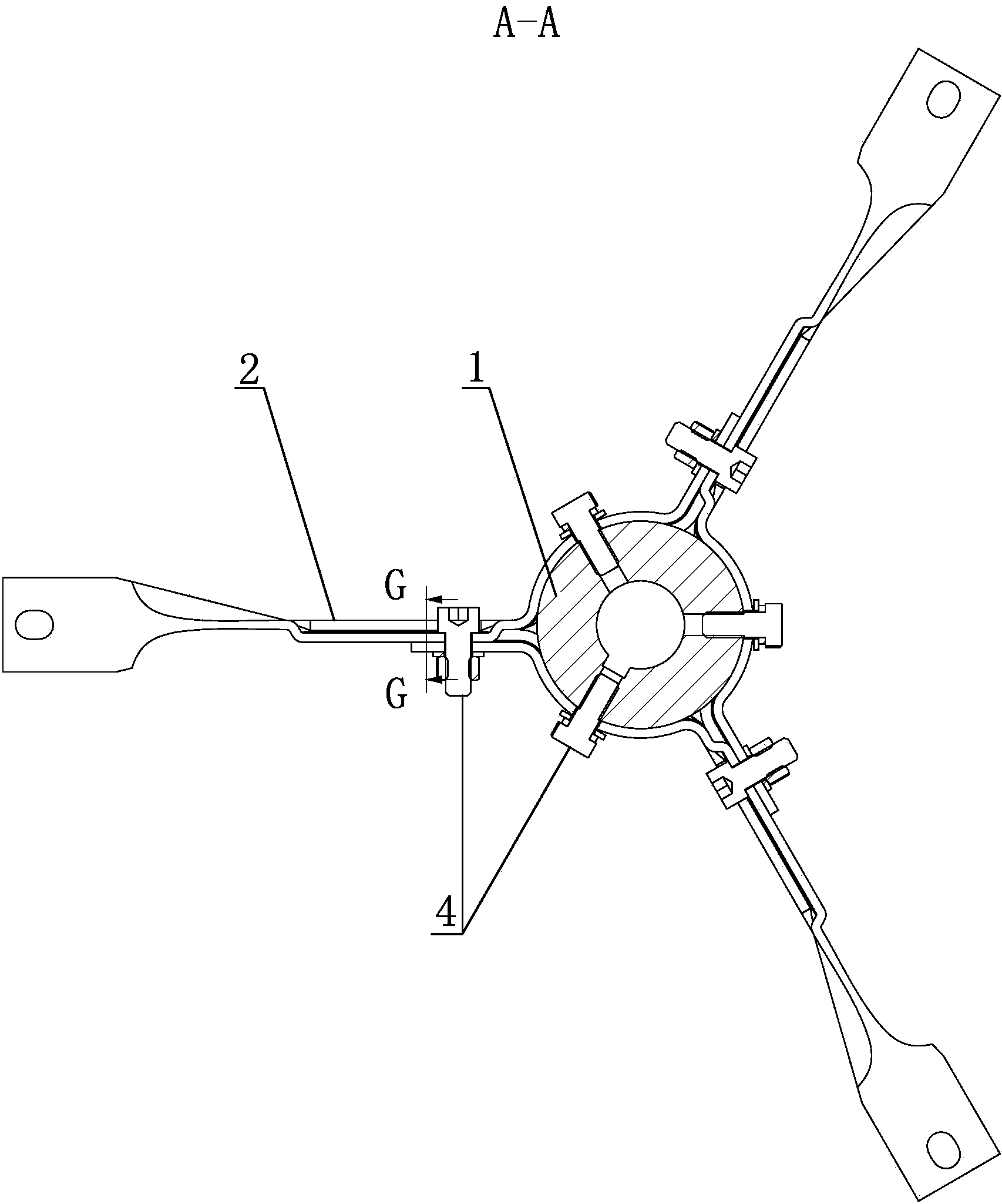 Fixing support for double-output-shaft external rotor electric motor