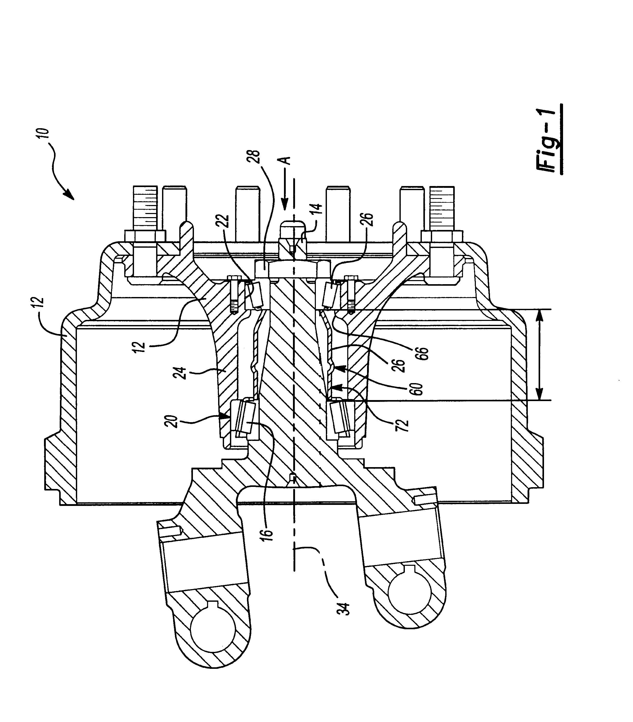 Method and device for adjusting bearing assembly for a wheel hub