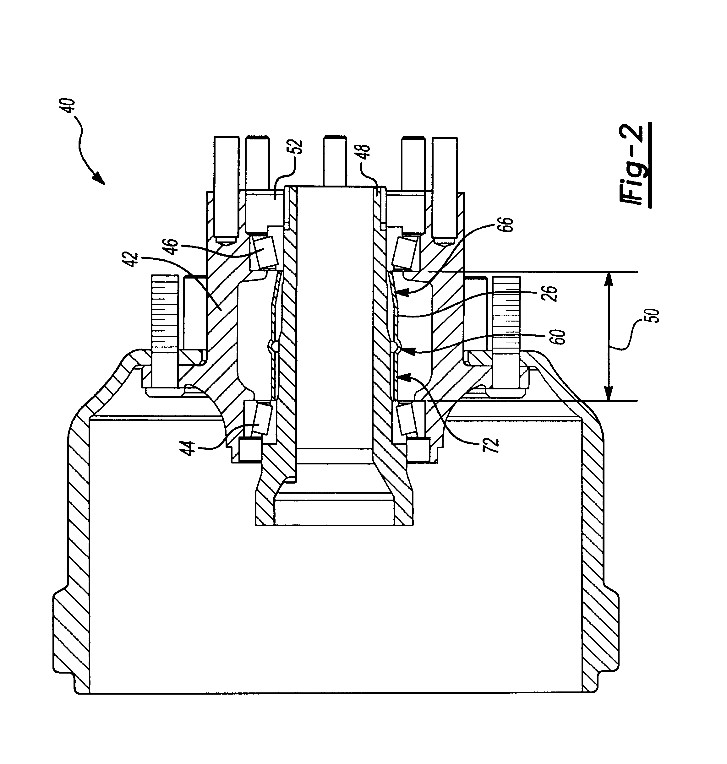 Method and device for adjusting bearing assembly for a wheel hub