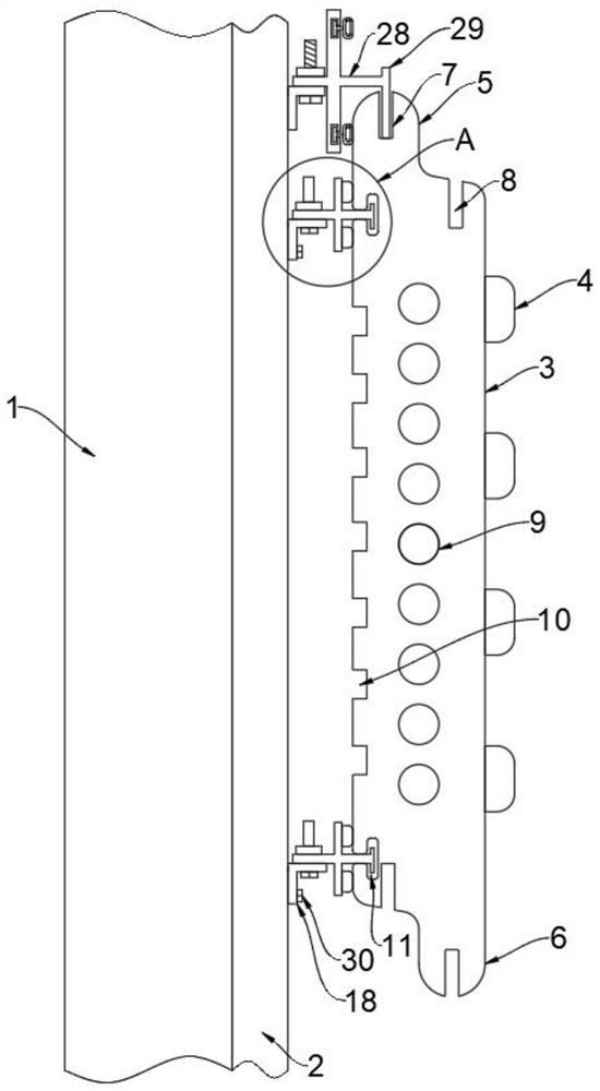 Large-span multi-curved-surface ceramic plate curtain wall structure and construction method thereof