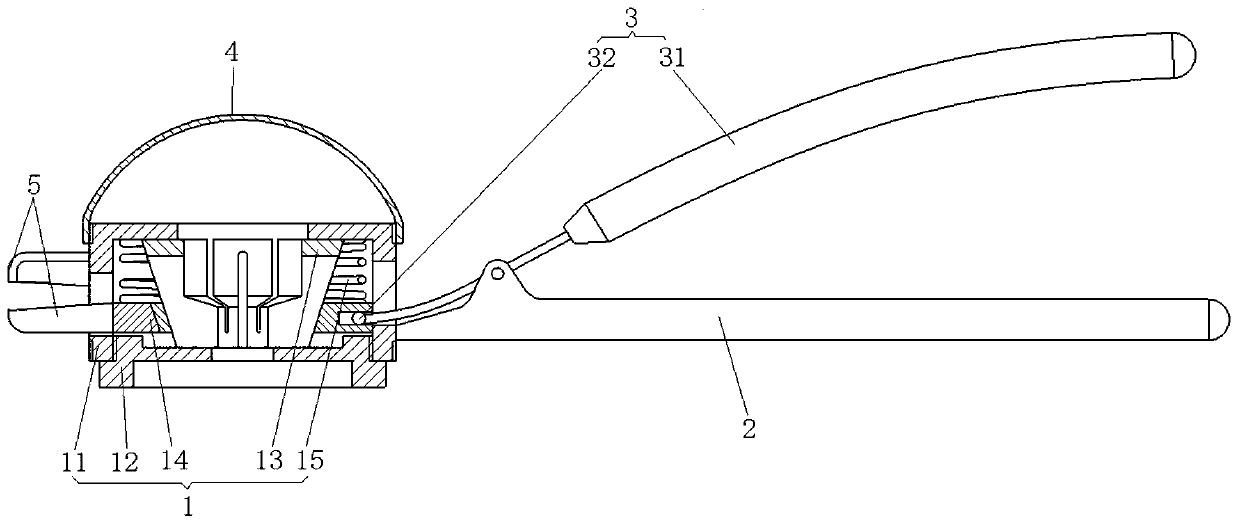 Syringe needle dismounting device