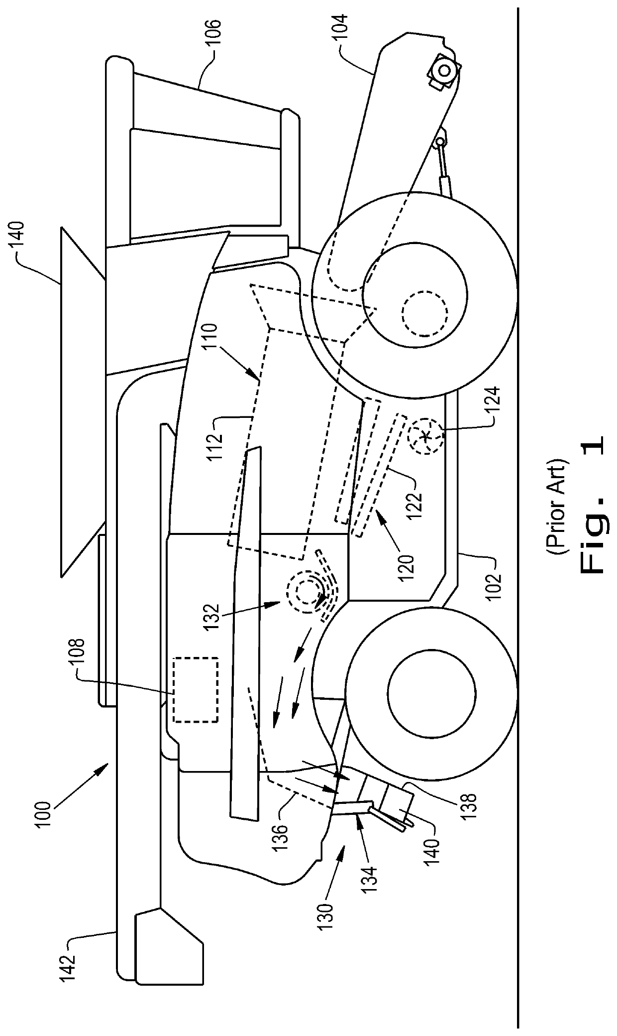 Extendable table adjusting windrow chute