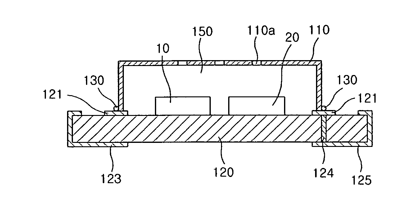 Silicon based condenser microphone and packaging method for the same