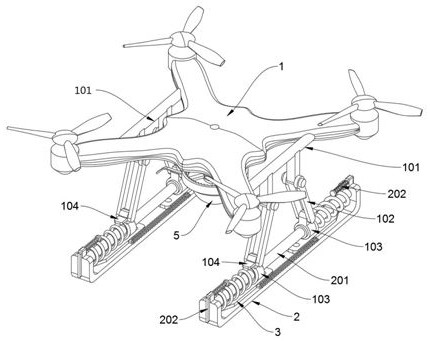 Unmanned aerial vehicle topographic survey device