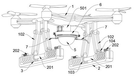 Unmanned aerial vehicle topographic survey device