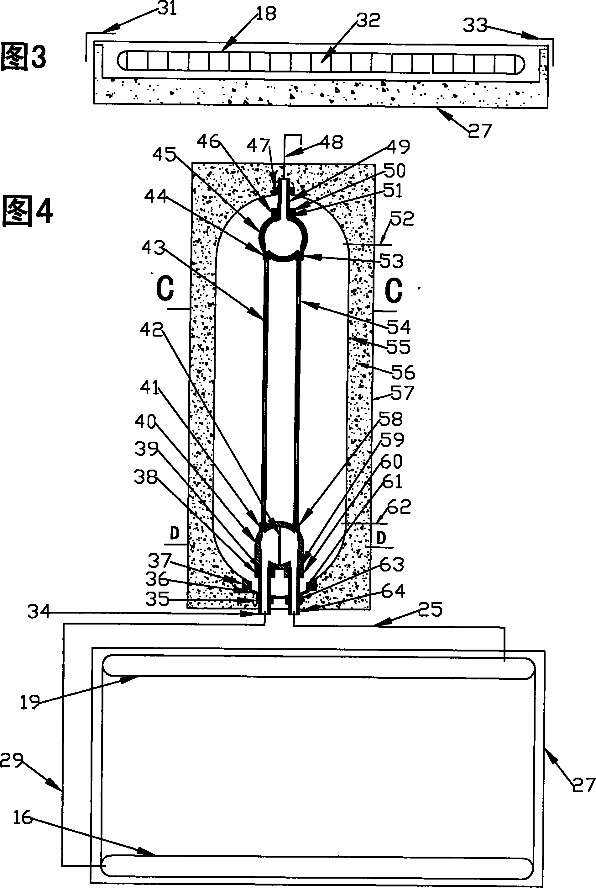 Flat-plate type solar balcony bathroom