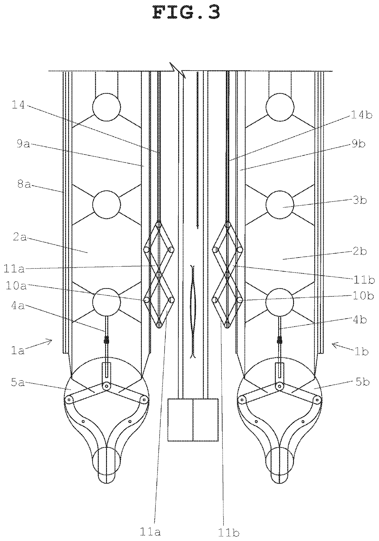 Mechanical suturing device for automated closure of the linea alba of the abdominal wall post midline laparotomy incision