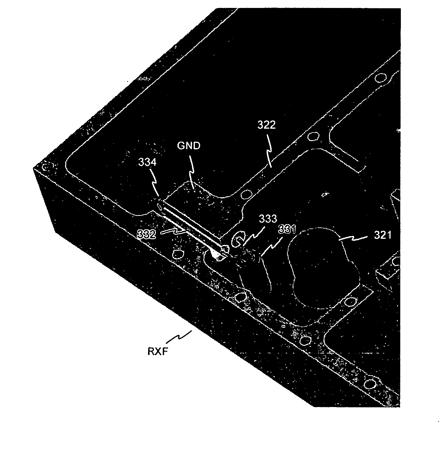 Arrangement for dividing a filter output signal