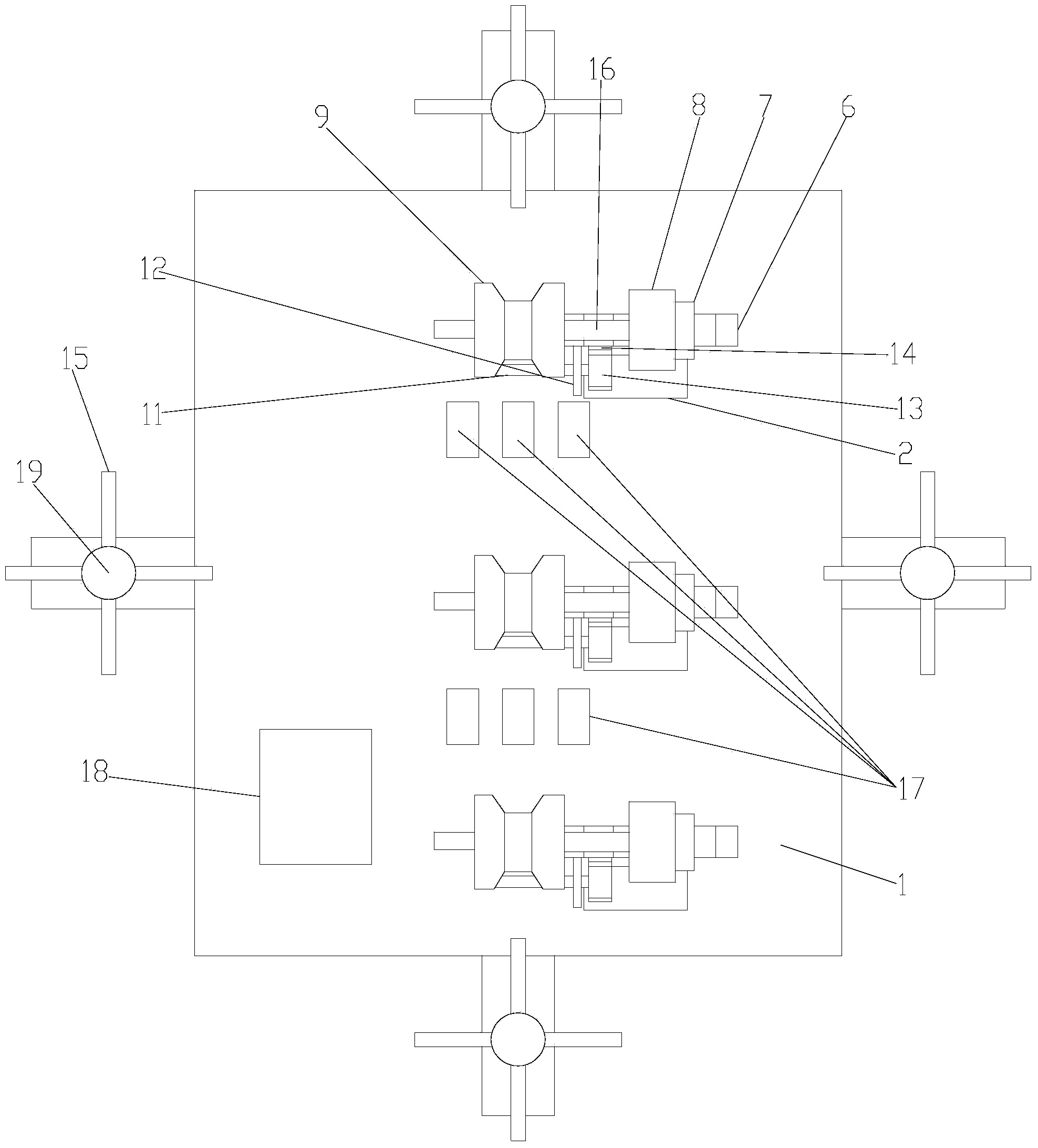 Rotor-wing-type power transmission line patrol inspection walking mechanism capable of crossing obstacles