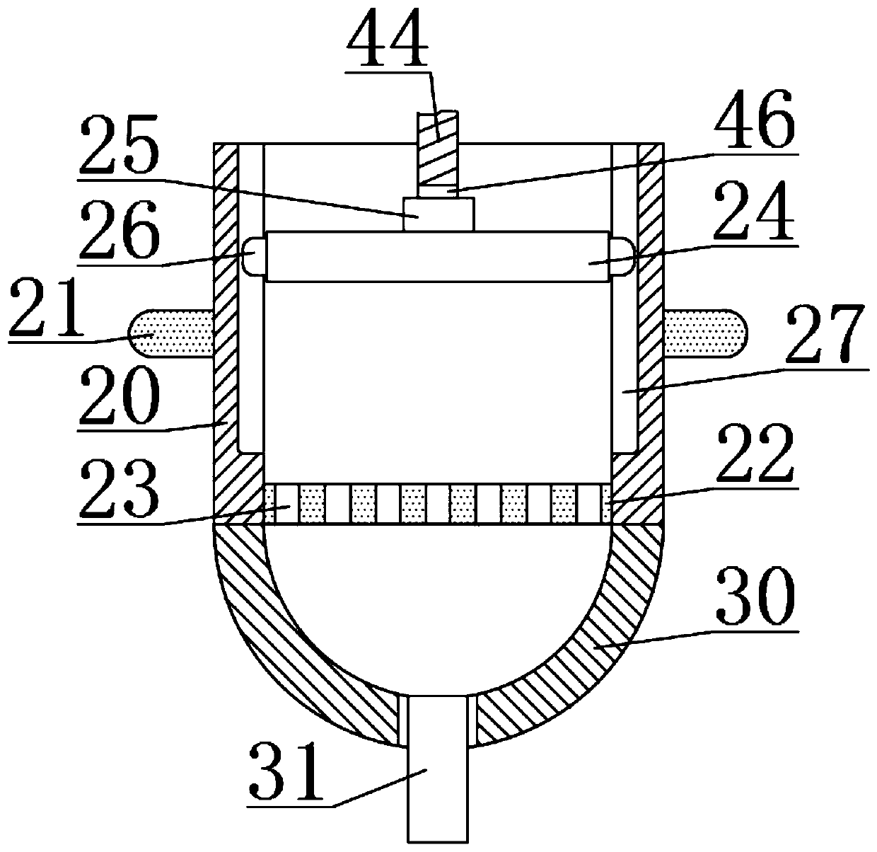 Household kitchen waste fermentation and recovery device