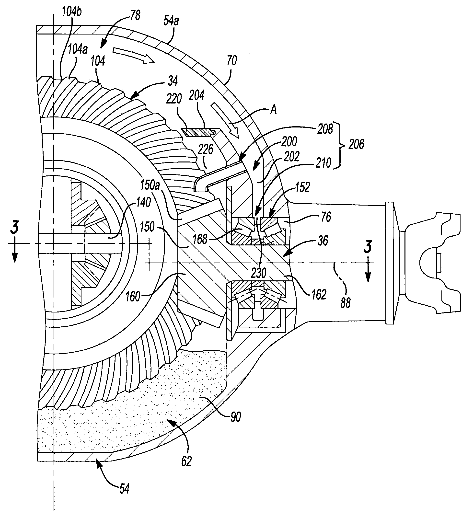 Drive axle assembly with gear mesh lubrication systems for lubricating gear mesh and/or differential bearings