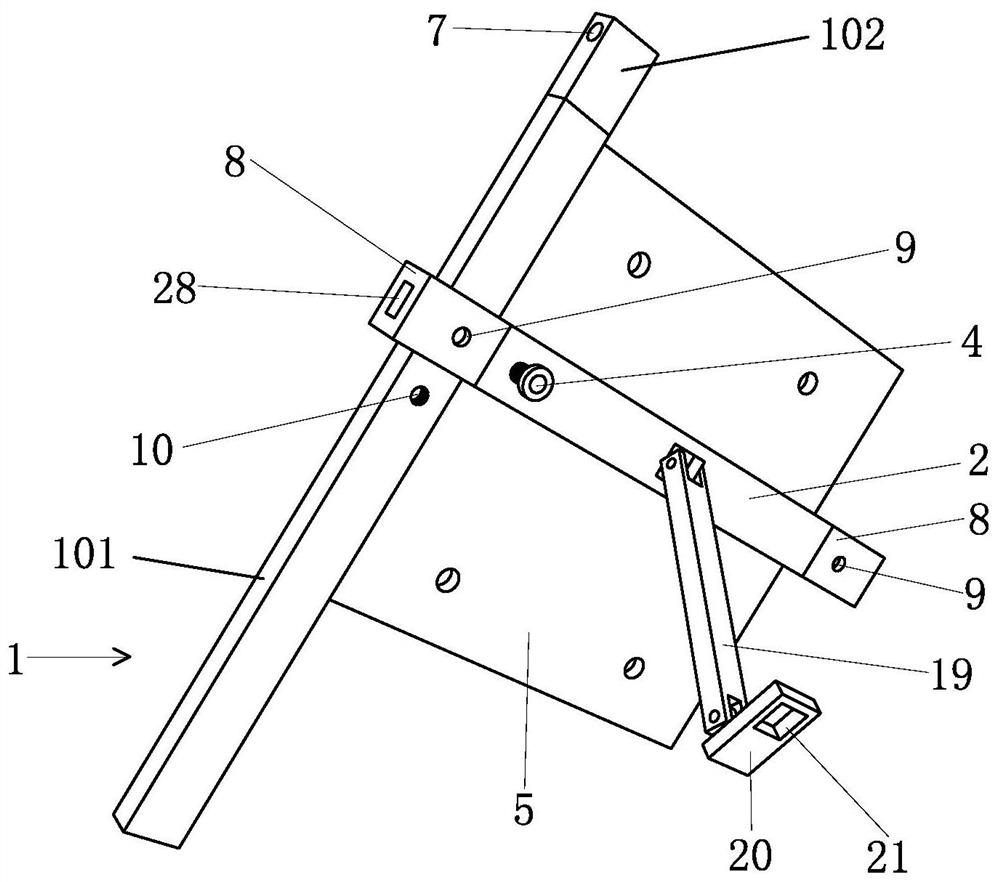 Transversely-arranged photovoltaic support