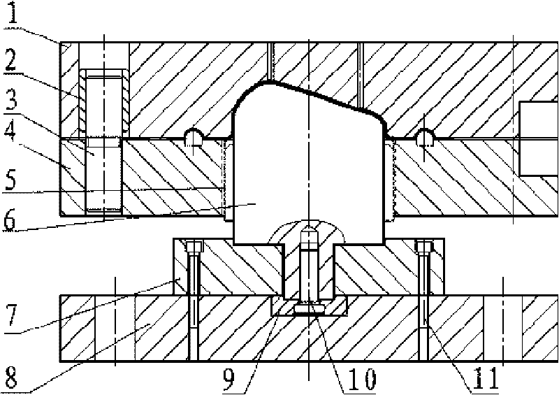 Punching die based on uneven resistance of deep-drawing rib