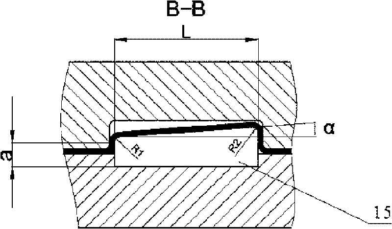 Punching die based on uneven resistance of deep-drawing rib