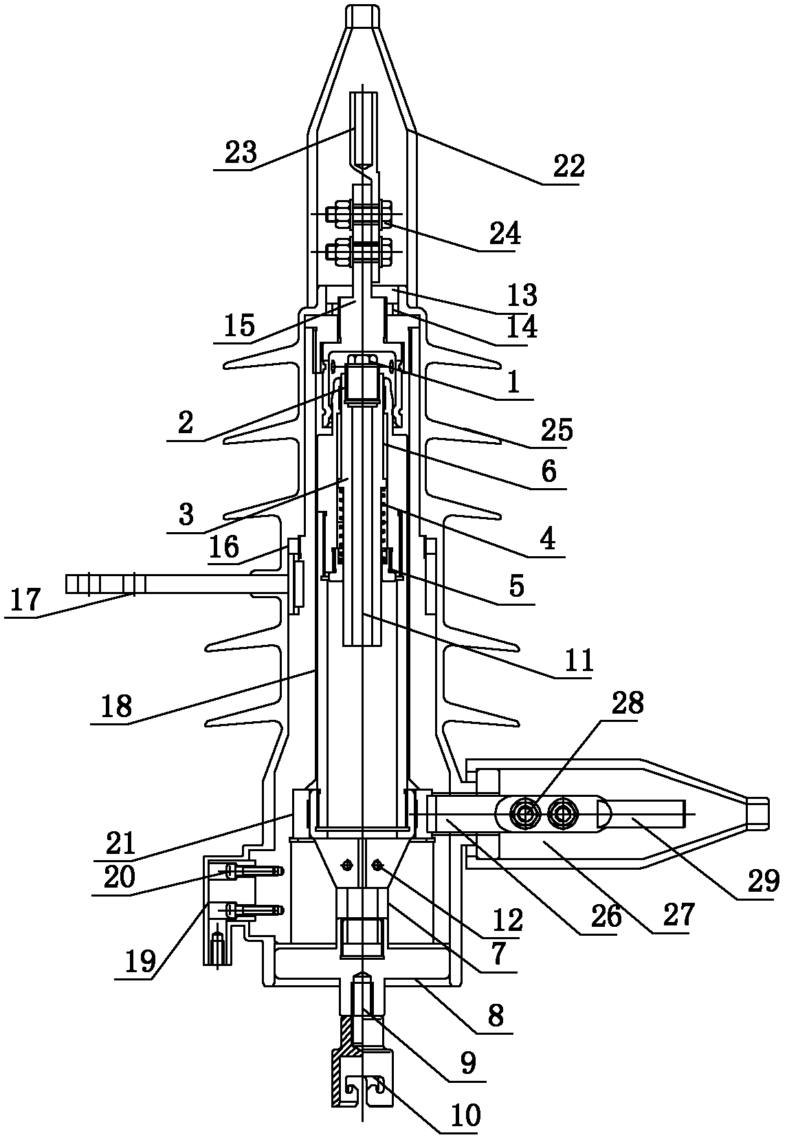 All-insulated outdoor ejection type fuse