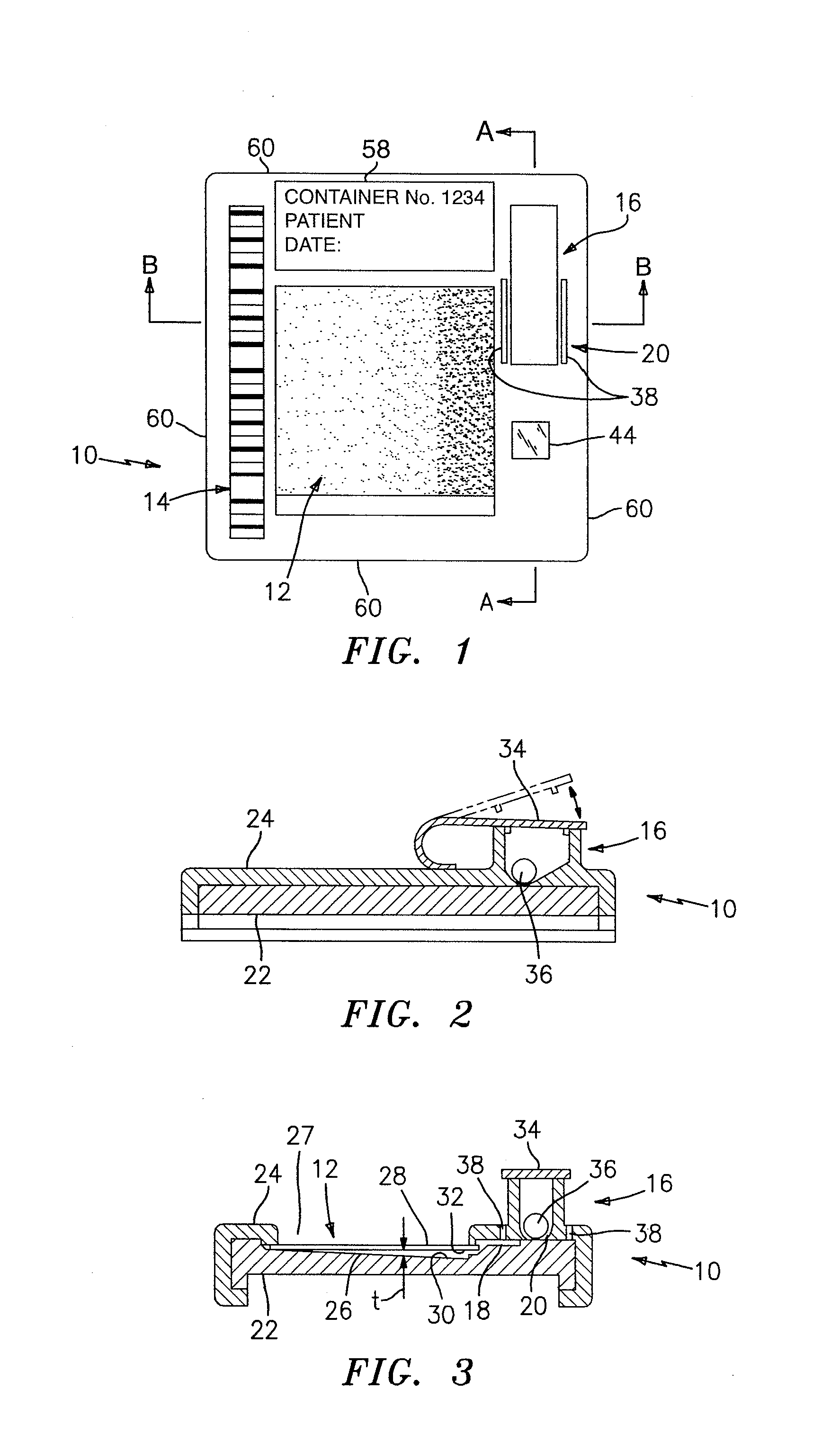 Container for holding biologic fluid for analysis