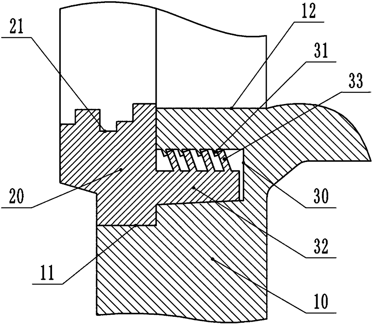 Clamping-ring-type front driving axle housing assembly