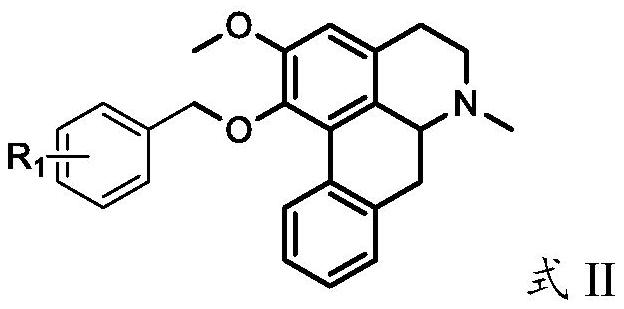 Nuciferine derivative as well as preparation method and application thereof