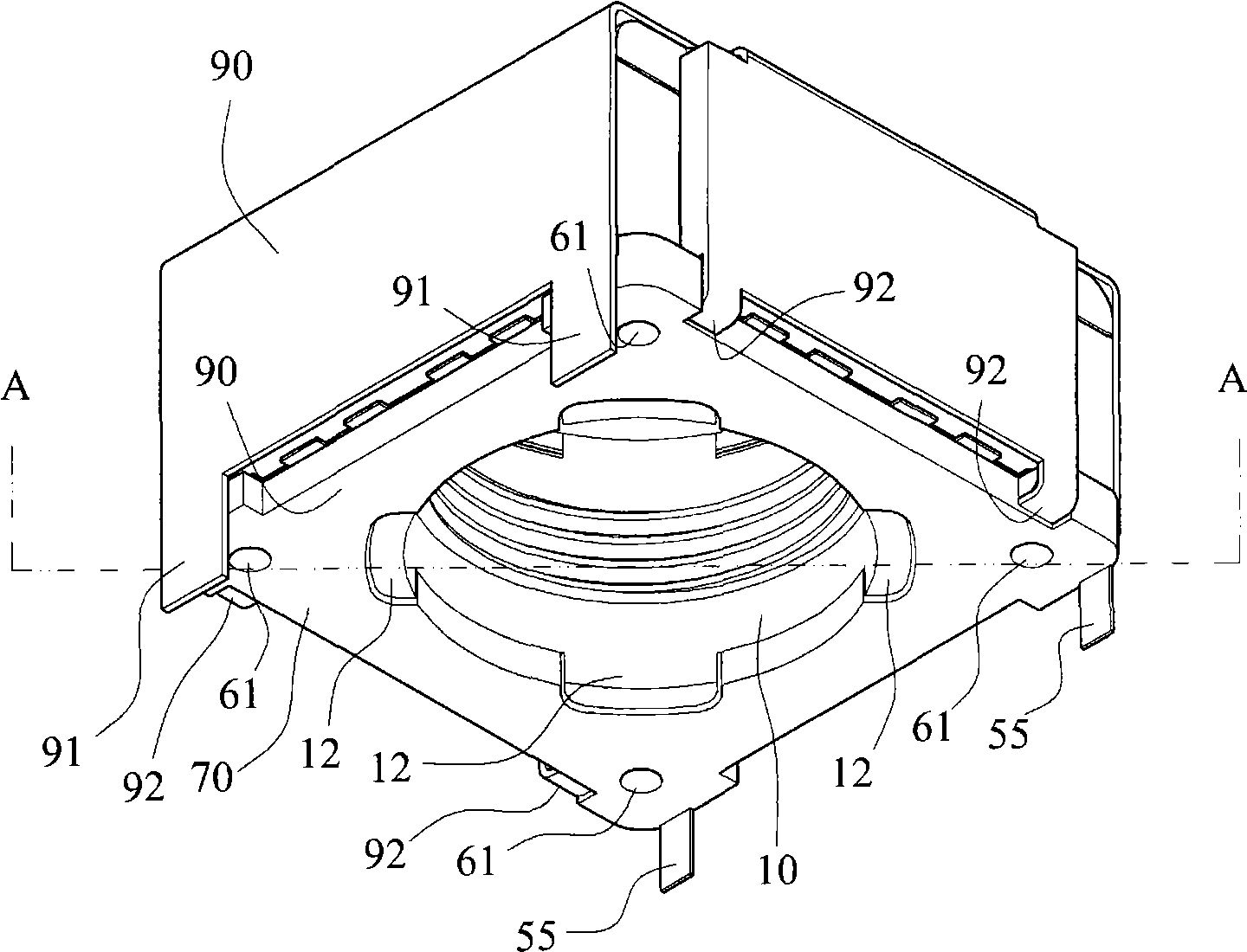 Electromagnetic interference preventing mechanism for micro-lens