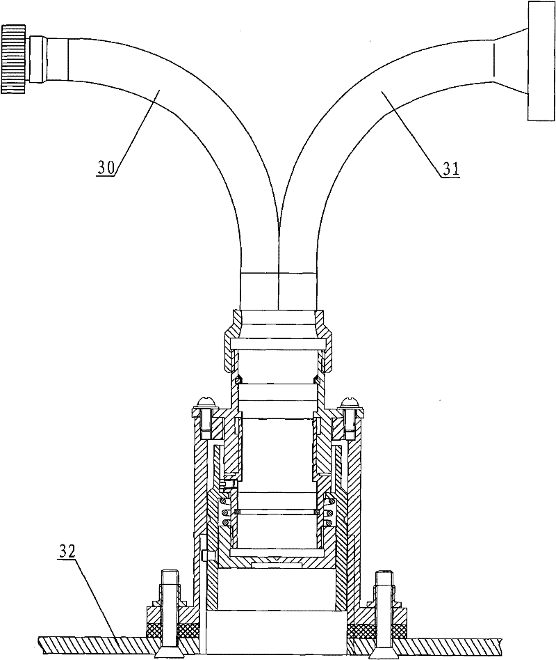 Separation-type switching control electric connector