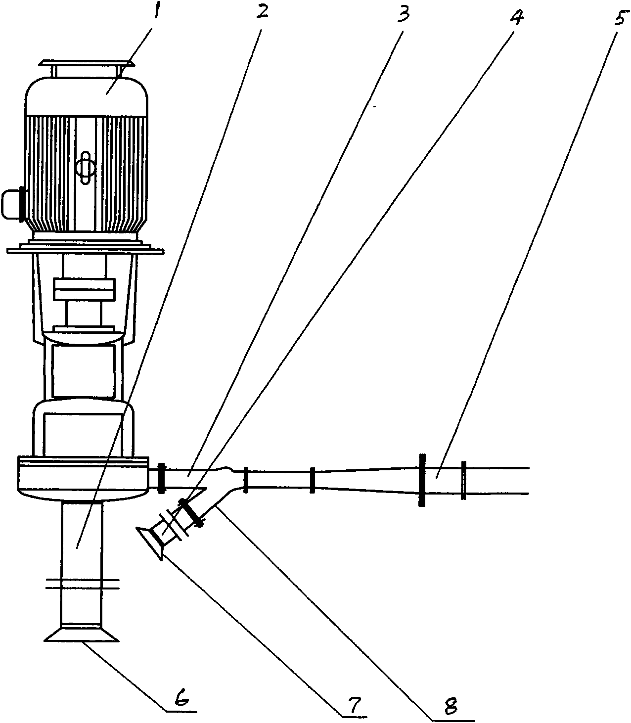 Jet pump suction type enteromorpha prolifera collecting equipment