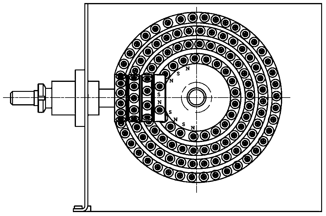 Permanent magnet plane gear mechanism