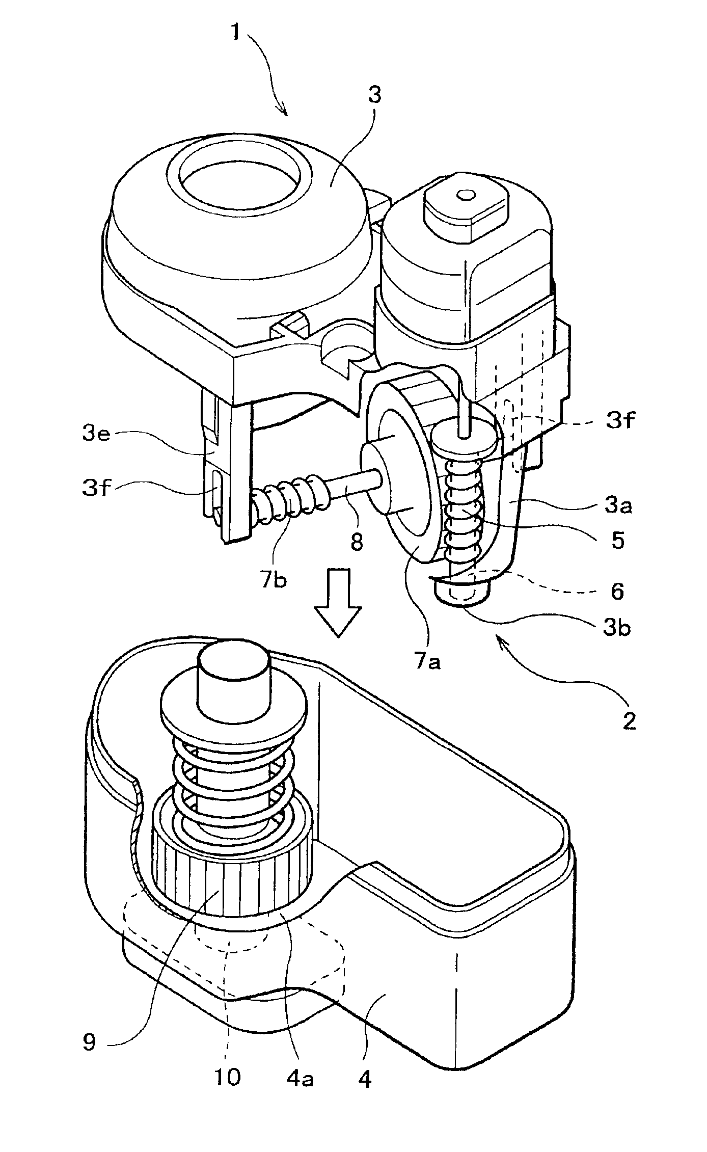 Speed reducer and electric retractable rearview mirror equipped with the speed reducer