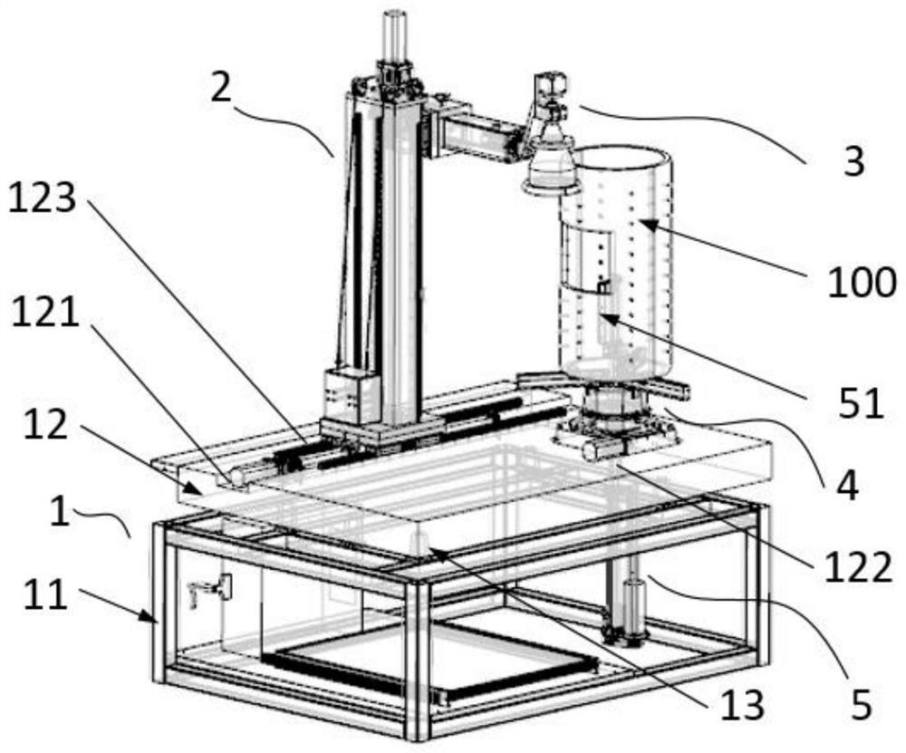 Visual detection device and detection method for outer wall surface of cylindrical part