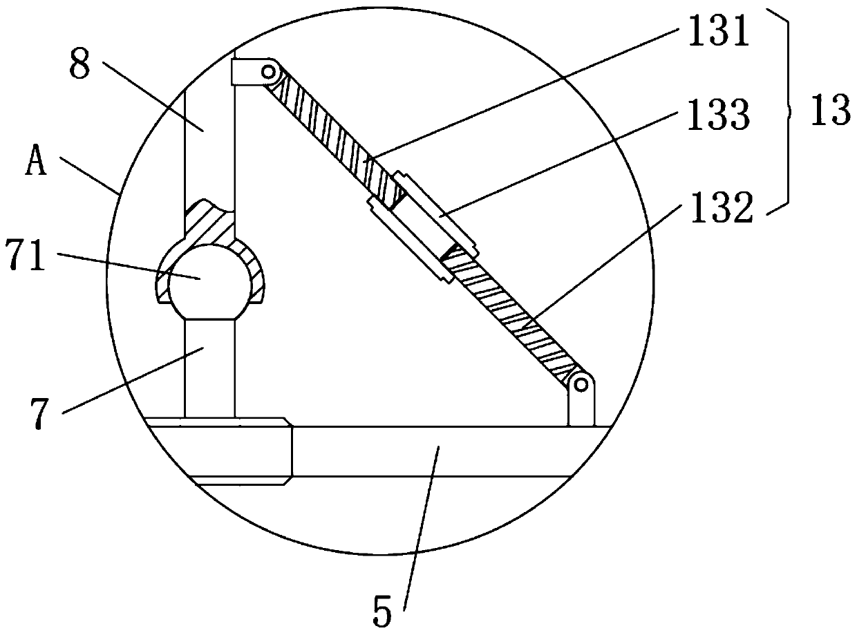 Horizontal laying and positioning device for ceramic tiles