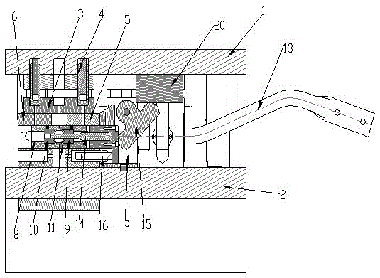 A horizontal punching tool for pipe fittings