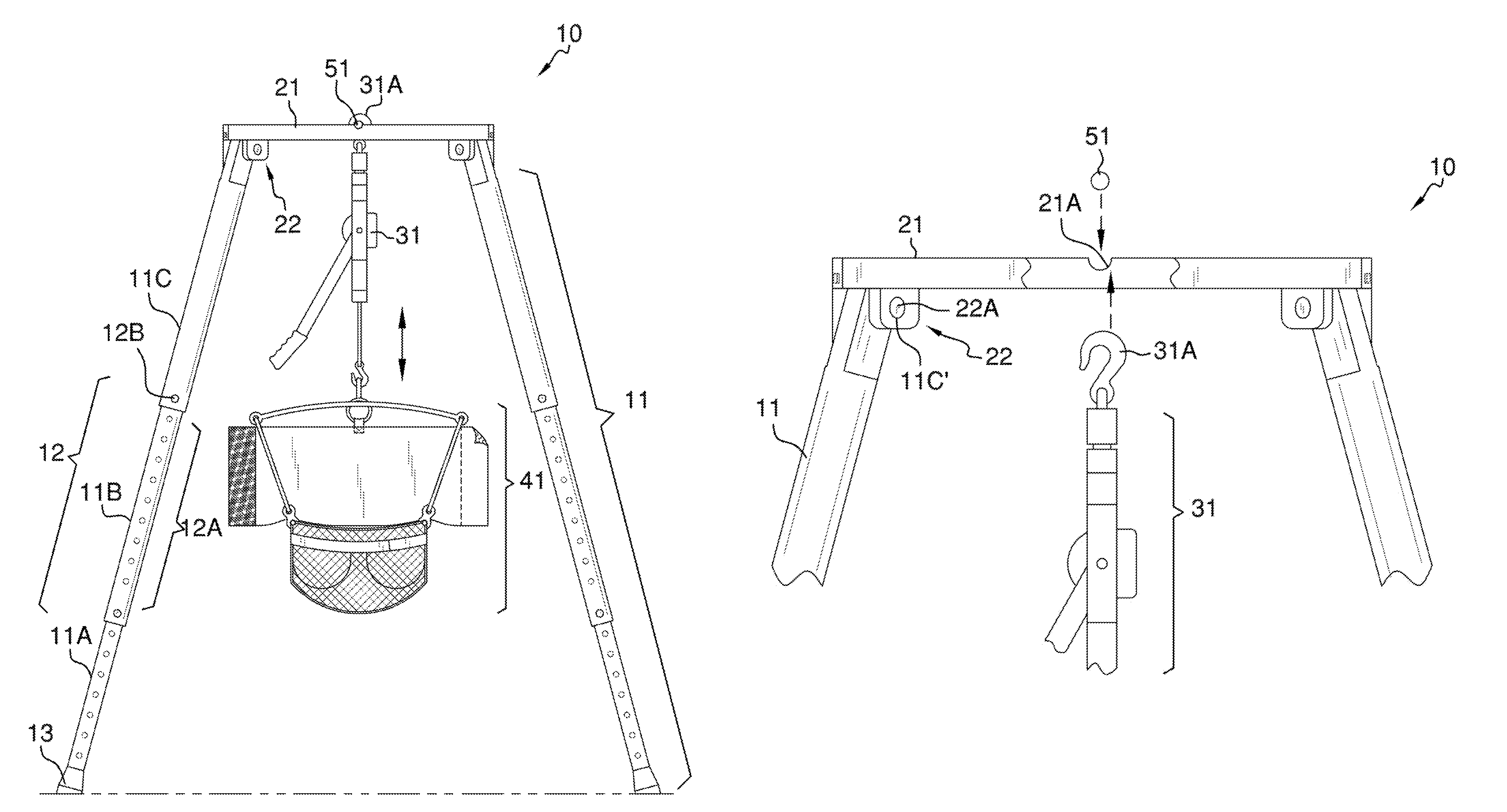 Personal lifting and suspension system