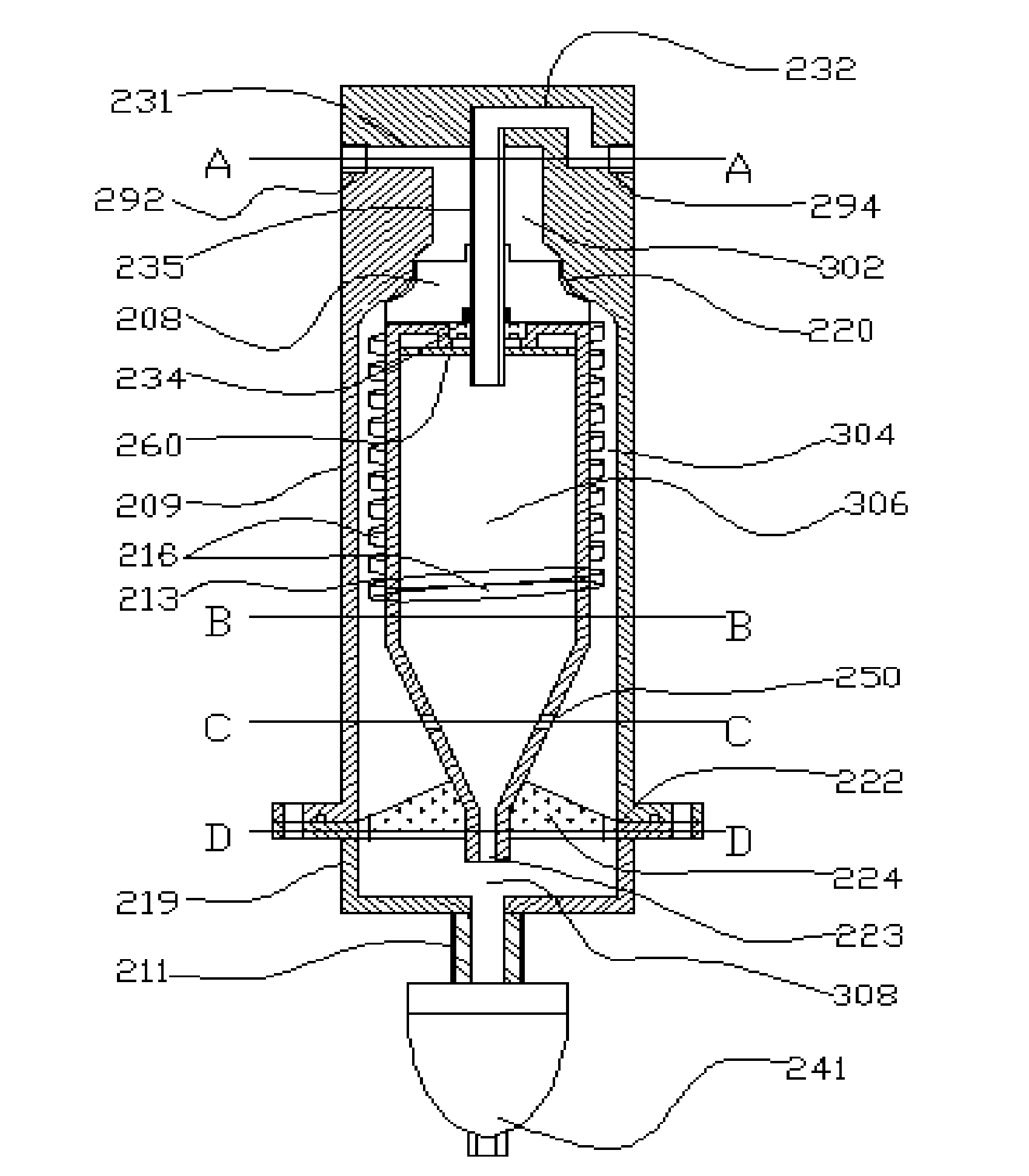 Compressed air cleaner utilizing a centrifugal impeller and spiral grooves