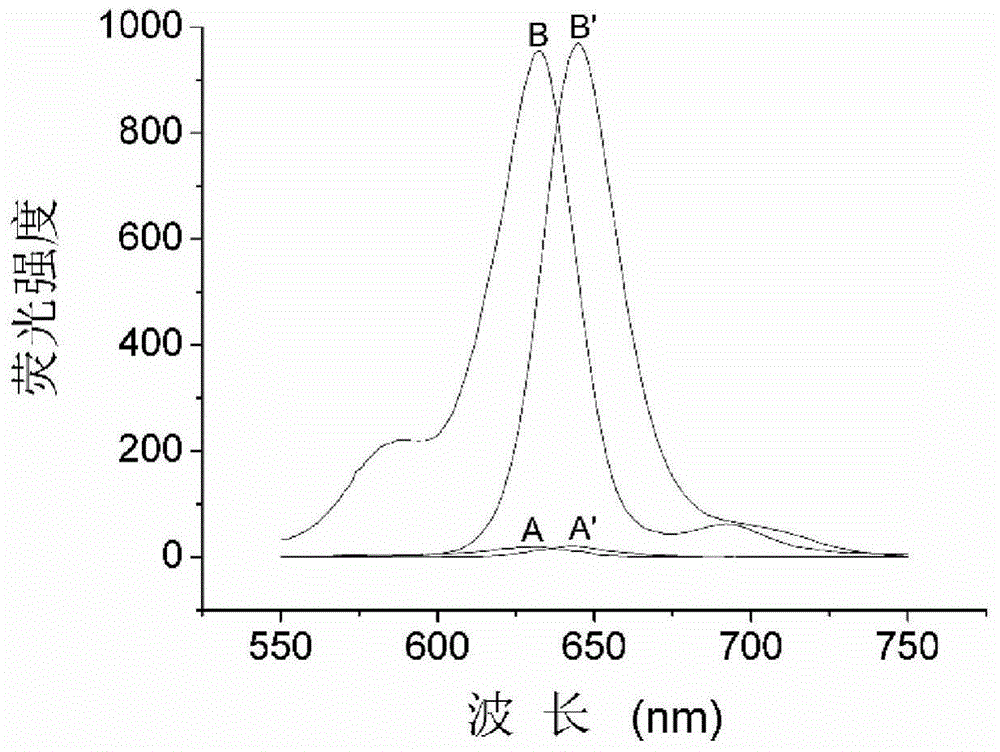 Long-wavelength fluorescence probe, and preparation method and application thereof