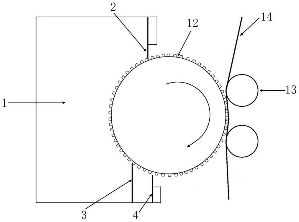 Gravure roller coating defoaming device