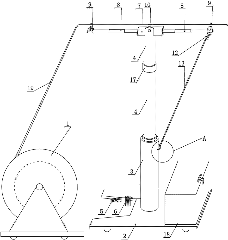 Special tools for laying out and installing cables for road power supply in cities or towns