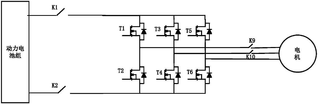 Electric vehicle charging and discharging and motor driving integrated device