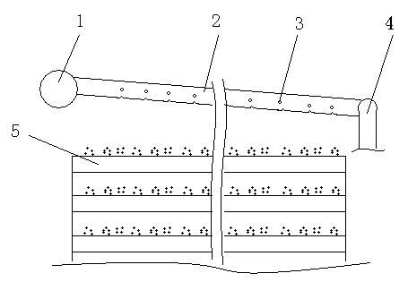 Oxygen supply device for needle mushroom breeding room