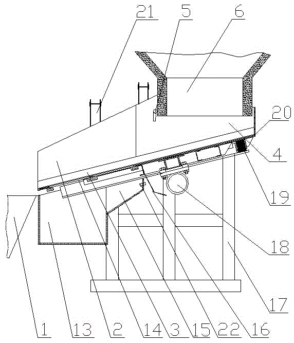 Vibration feeding device for crude ore desliming and dressing