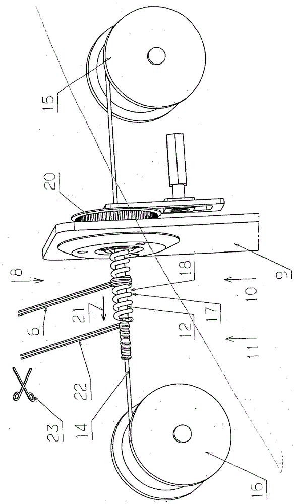 Jacquard chain warping machine