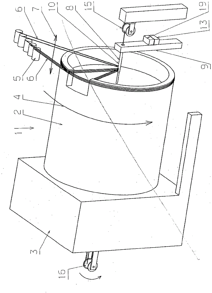 Jacquard chain warping machine