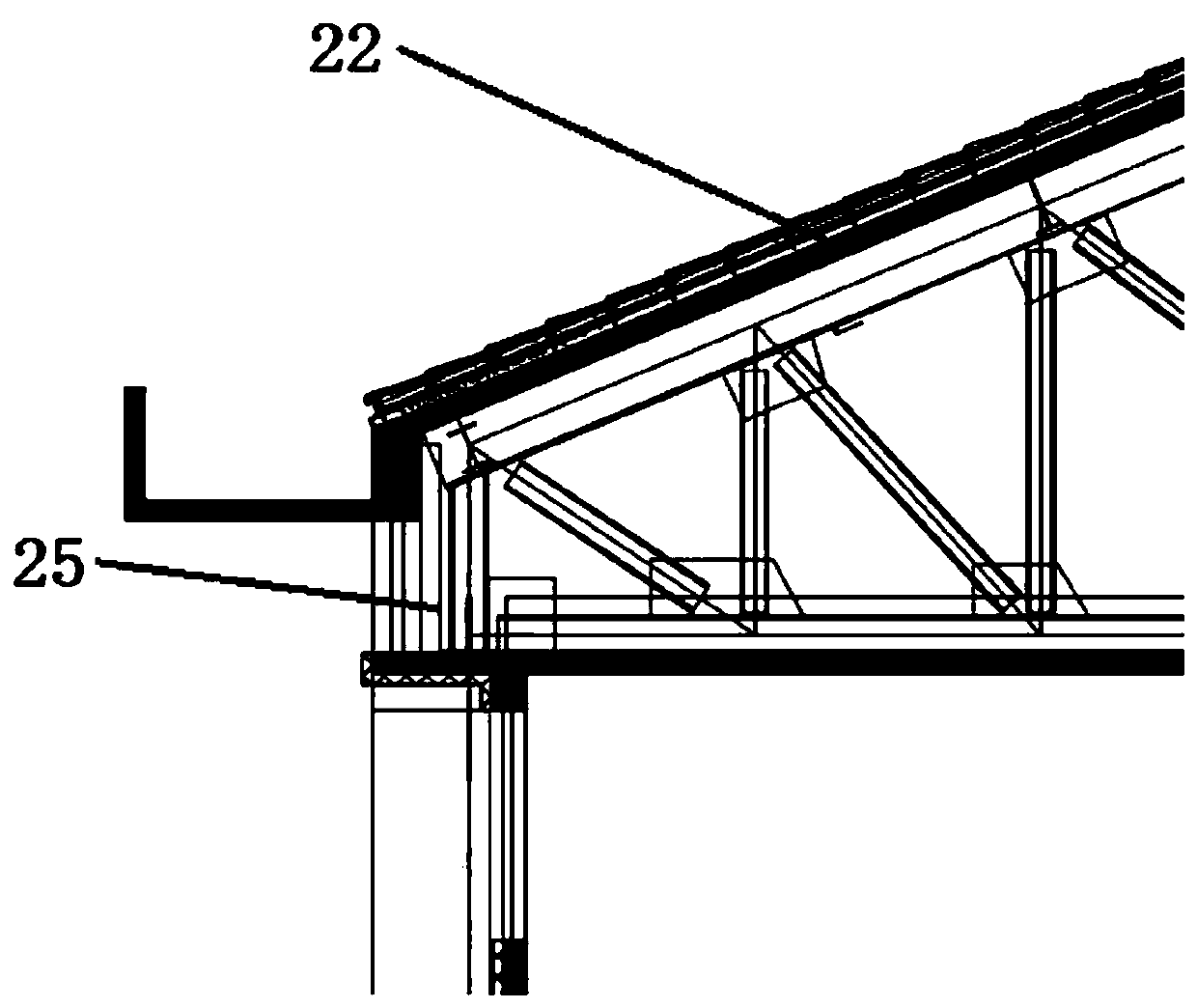 Full-cast-in-place self-ventilation dour-layer roof granary structure and construction method