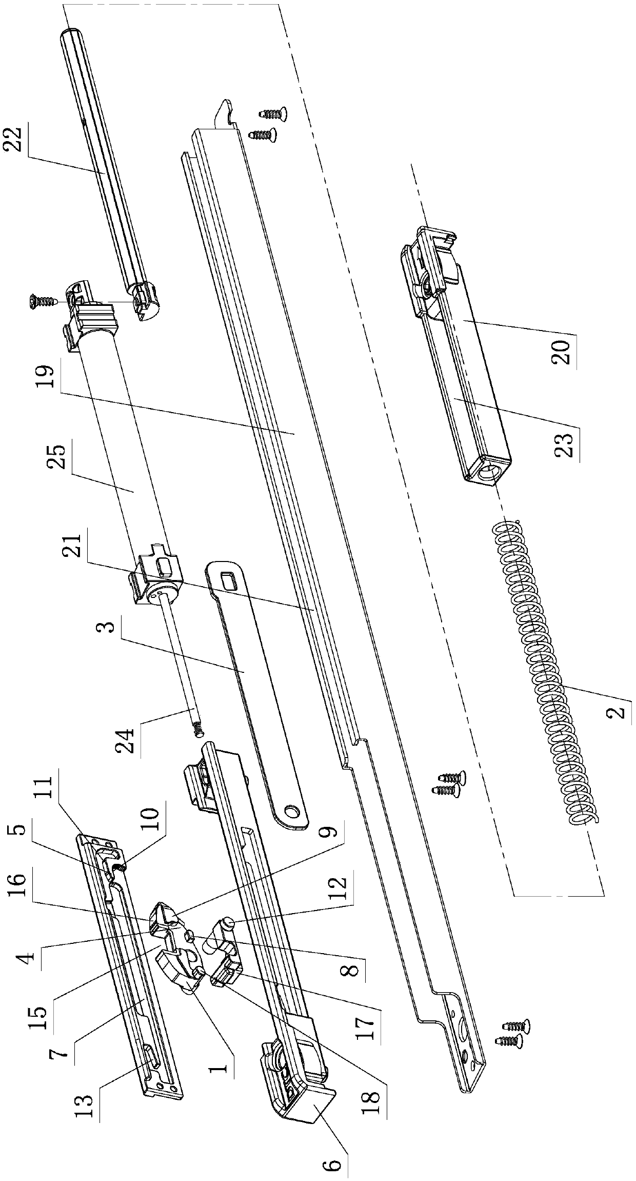 A kind of furniture mute buffer structure