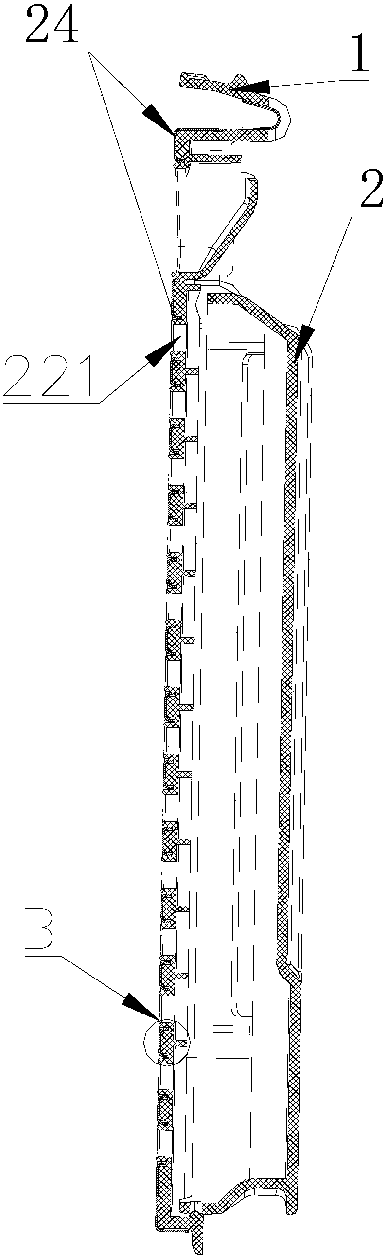 Filtering device of washing machine and washing machine