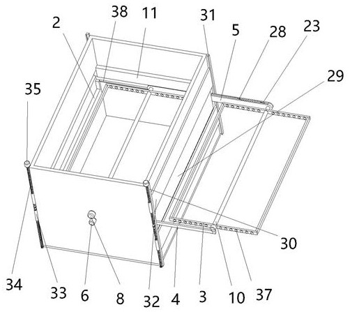 Aluminium profile spraying box capable of working continuously