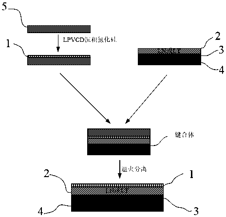 Single crystal film with silicon nitride layer and preparation method thereof