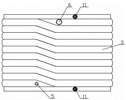 Slice ice machine evaporator