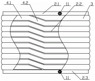 Slice ice machine evaporator